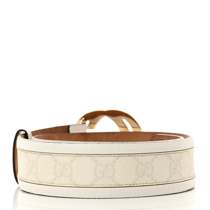 Gucci GG Supreme Monogram Calfskin Double G 40mm Belt 70 28 Off White 2 of 6