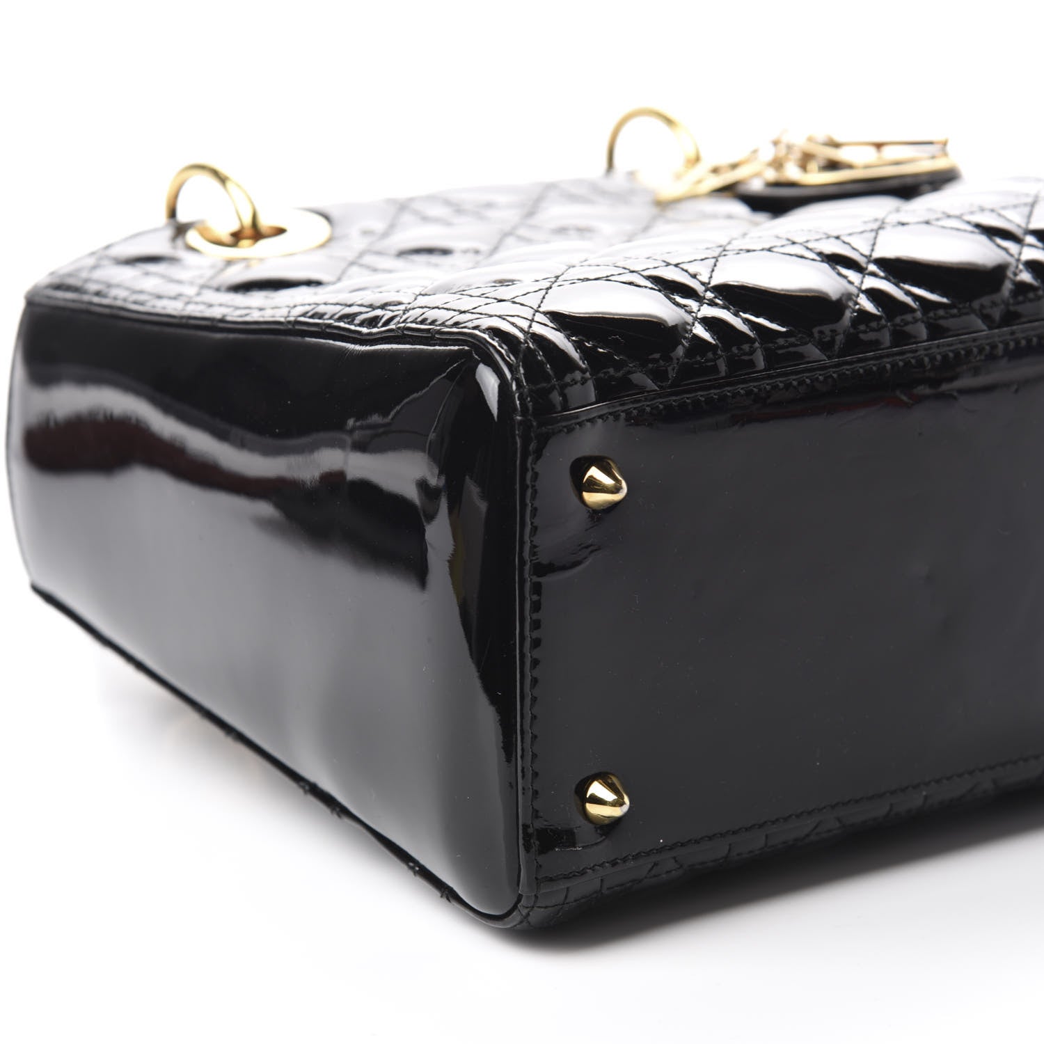 Christian Dior Patent Cannage Medium Lady Dior Black 6 of 11