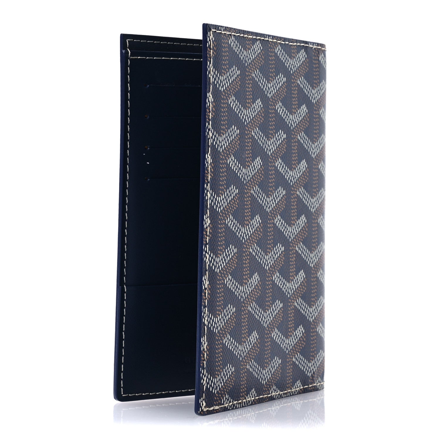 Goyard Goyardine Grenelle Passport Wallet Navy 3 of 7