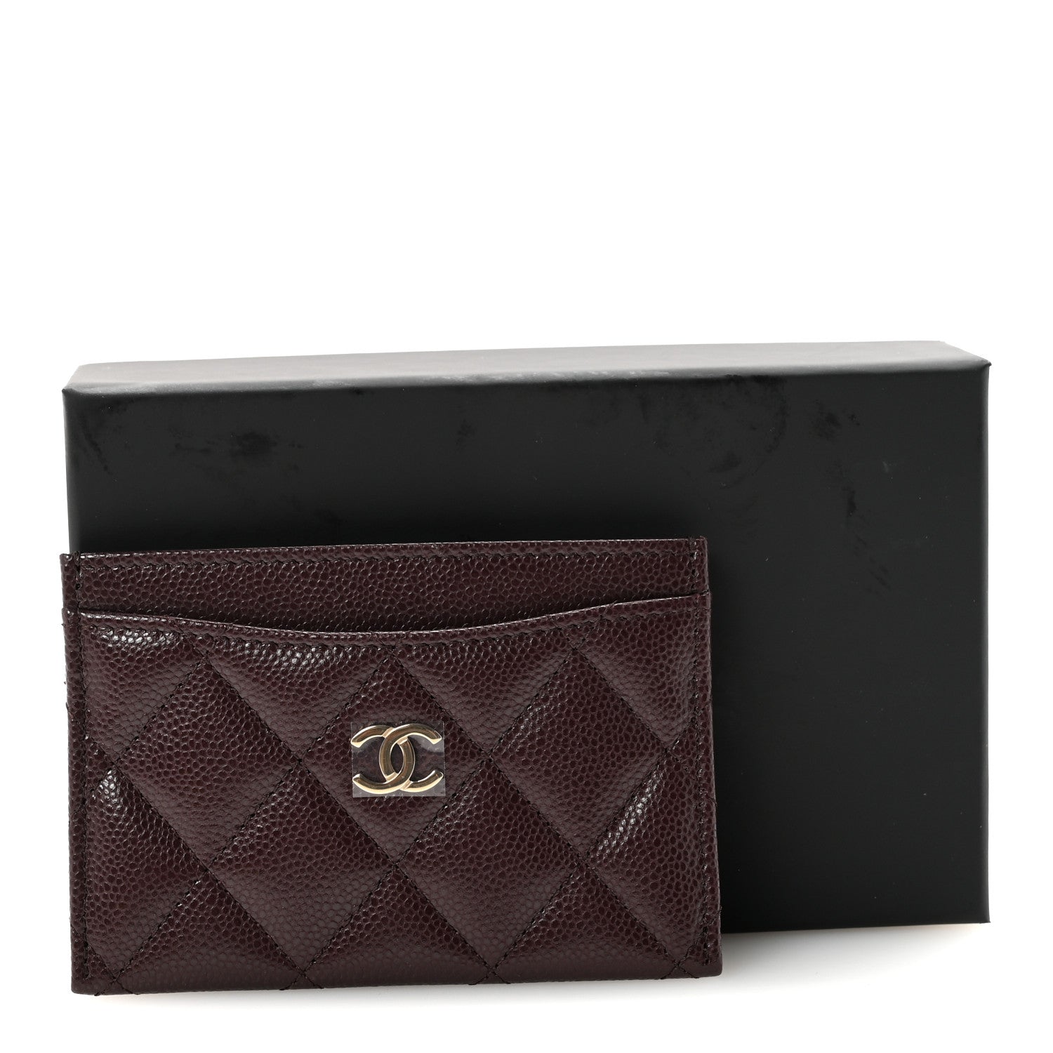 Chanel Caviar Quilted Card Holder Dark Brown 8 of 8