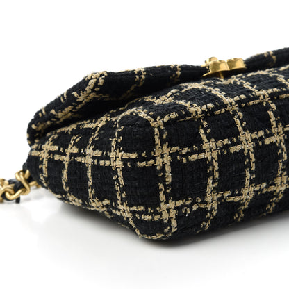 Chanel Tweed Quilted Medium Chanel 19 Flap Black Beige 6 of 12