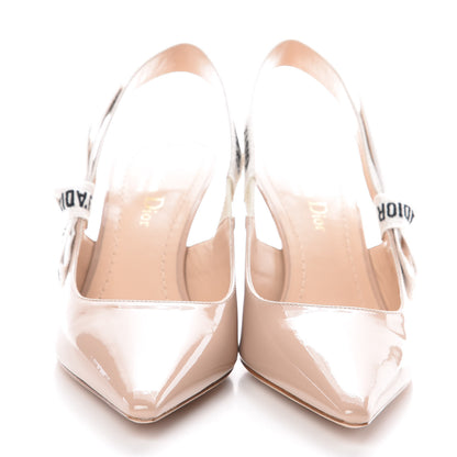 Christian Dior Patent Ribbon J'Adior Slingback 65mm Pumps 36 Nude 2 of 8