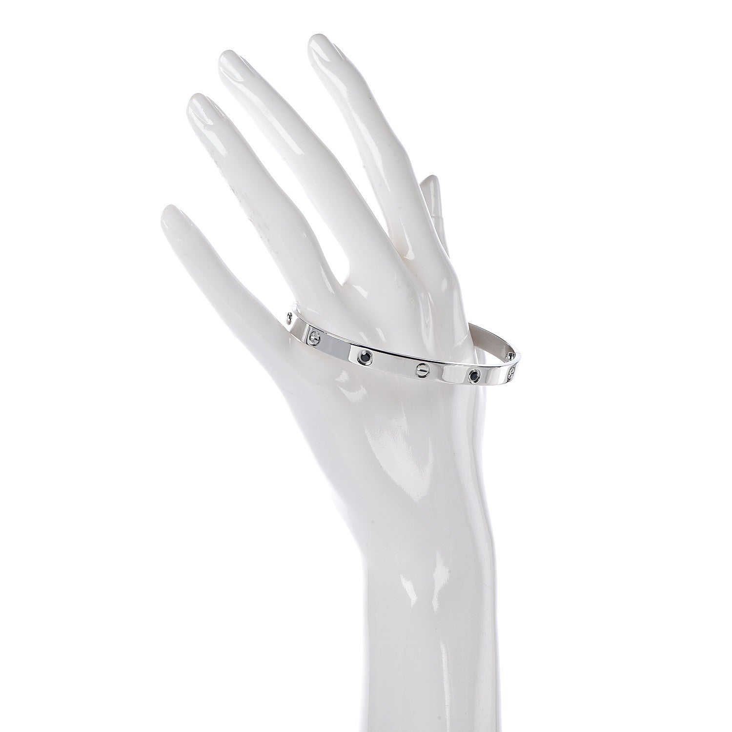 Cartier 18K White Gold Blue Sapphire LOVE Bracelet 20 2 of 4
