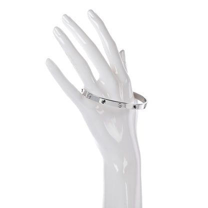 Cartier 18K White Gold Blue Sapphire LOVE Bracelet 20 2 of 4