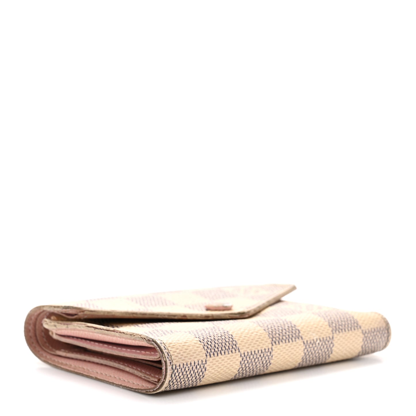 Damier Azur Victorine Wallet Rose Ballerine