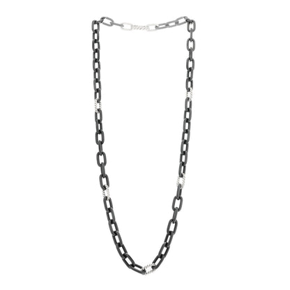 David Yurman Black Titanium Sterling Silver 8.5mm Madison Chain Necklace 3 of 5