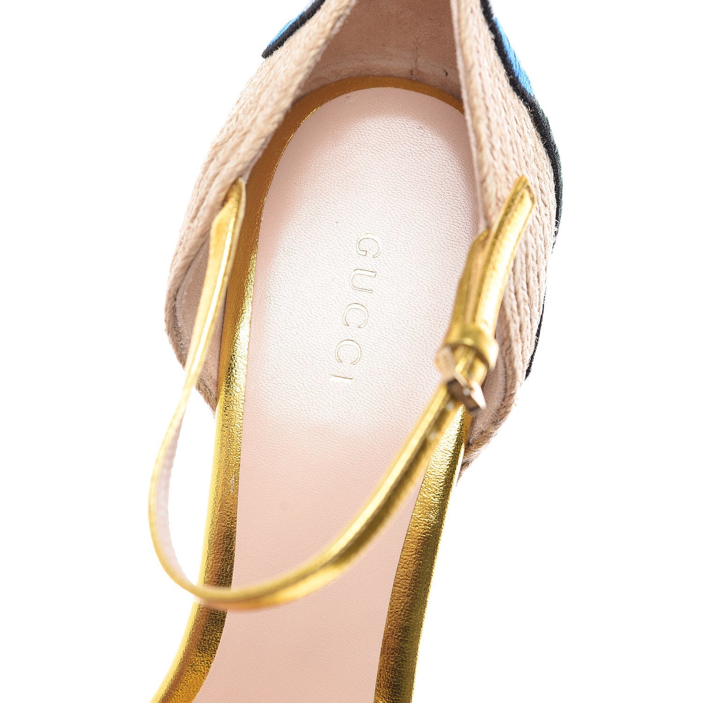 Metallic Nappa Ophelia Espadrille Platform Wedge Sandals 40 Oro Vecchio