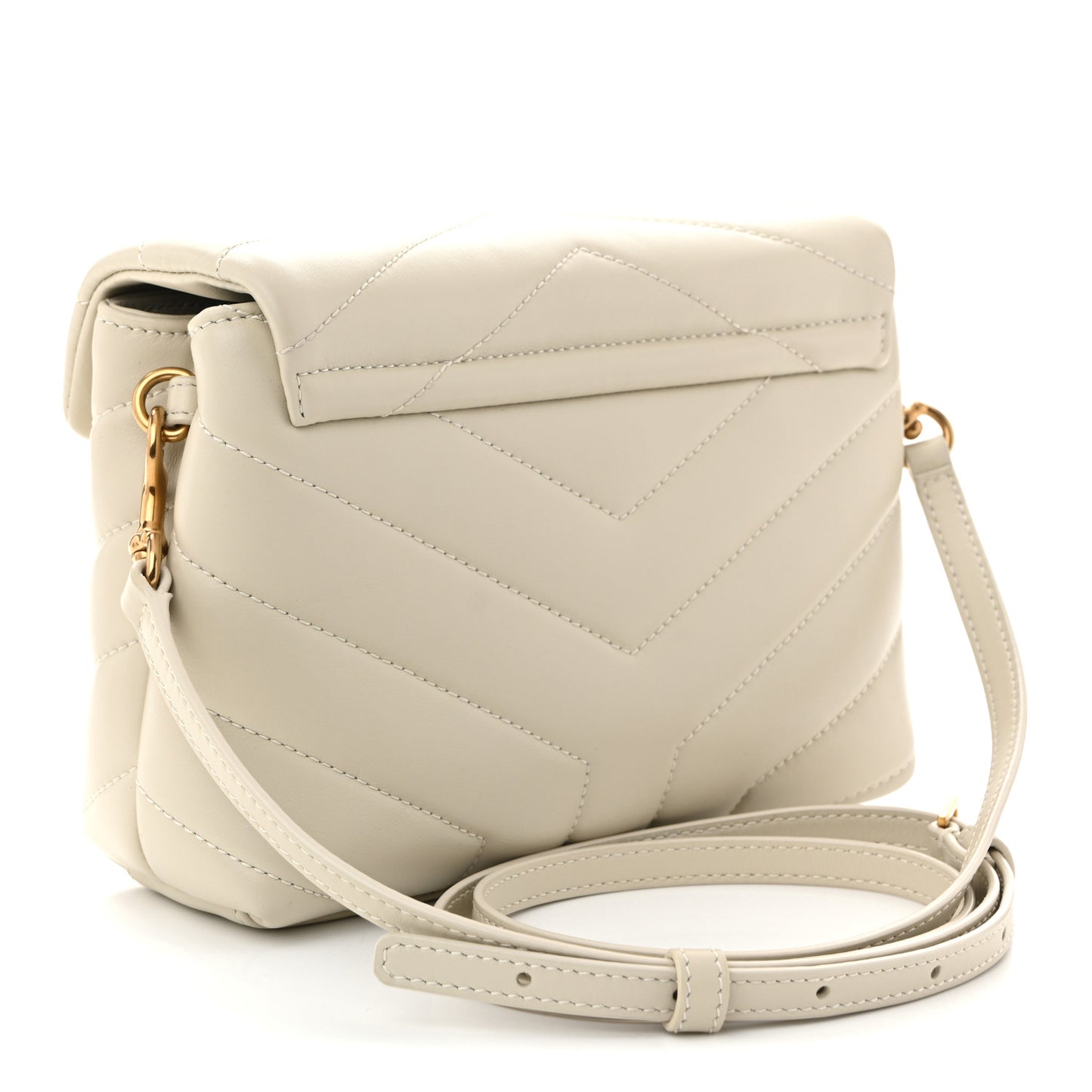 Calfskin Y Quilted Monogram Toy Loulou Crossbody Bag Crema Soft