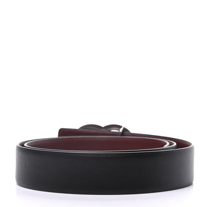 Chanel Calfskin CC Reversible Belt 80 32 Black Burgundy 2 of 6