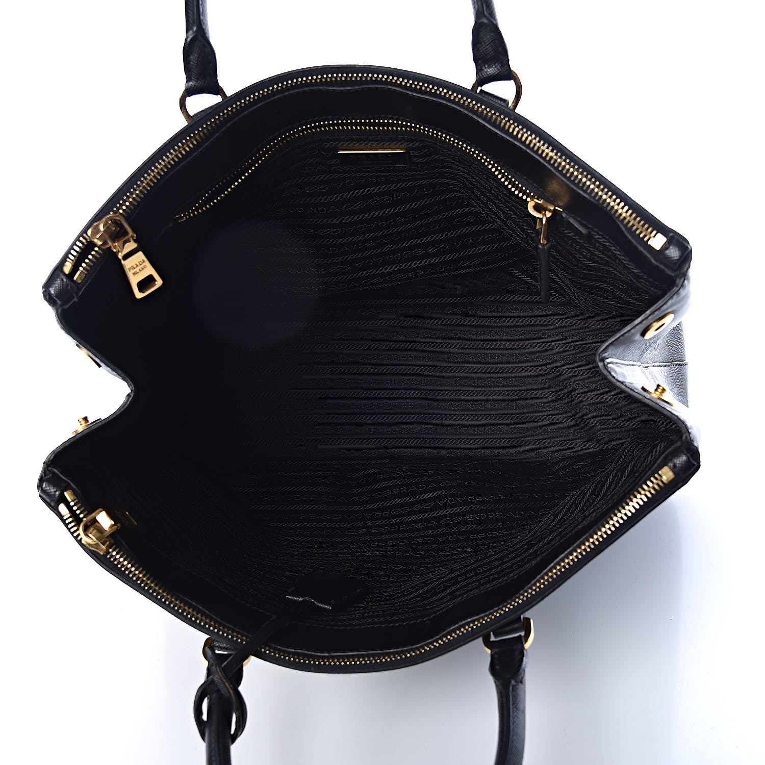 Prada Saffiano Large Galleria Double Zip Tote Black 5 of 9