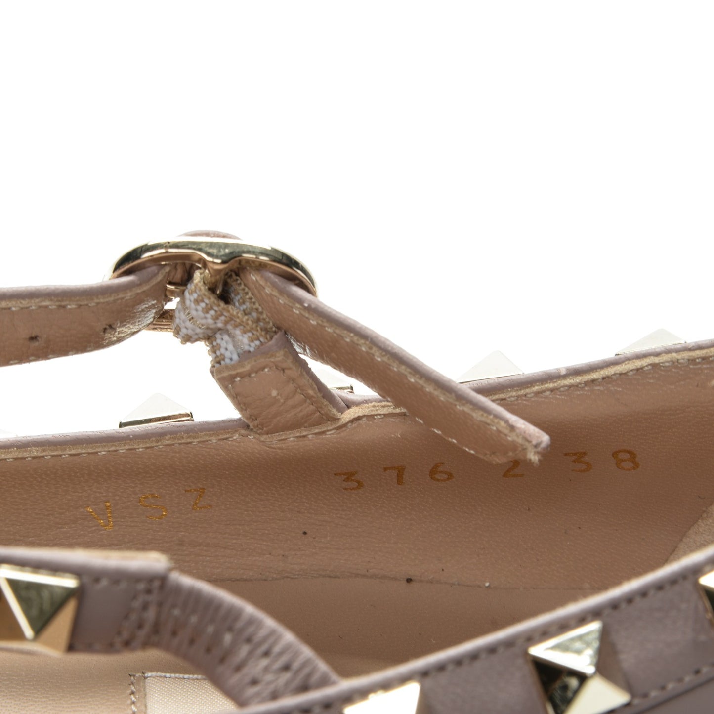 Patent Rockstud Cage Ballerina Flats 38 Poudre