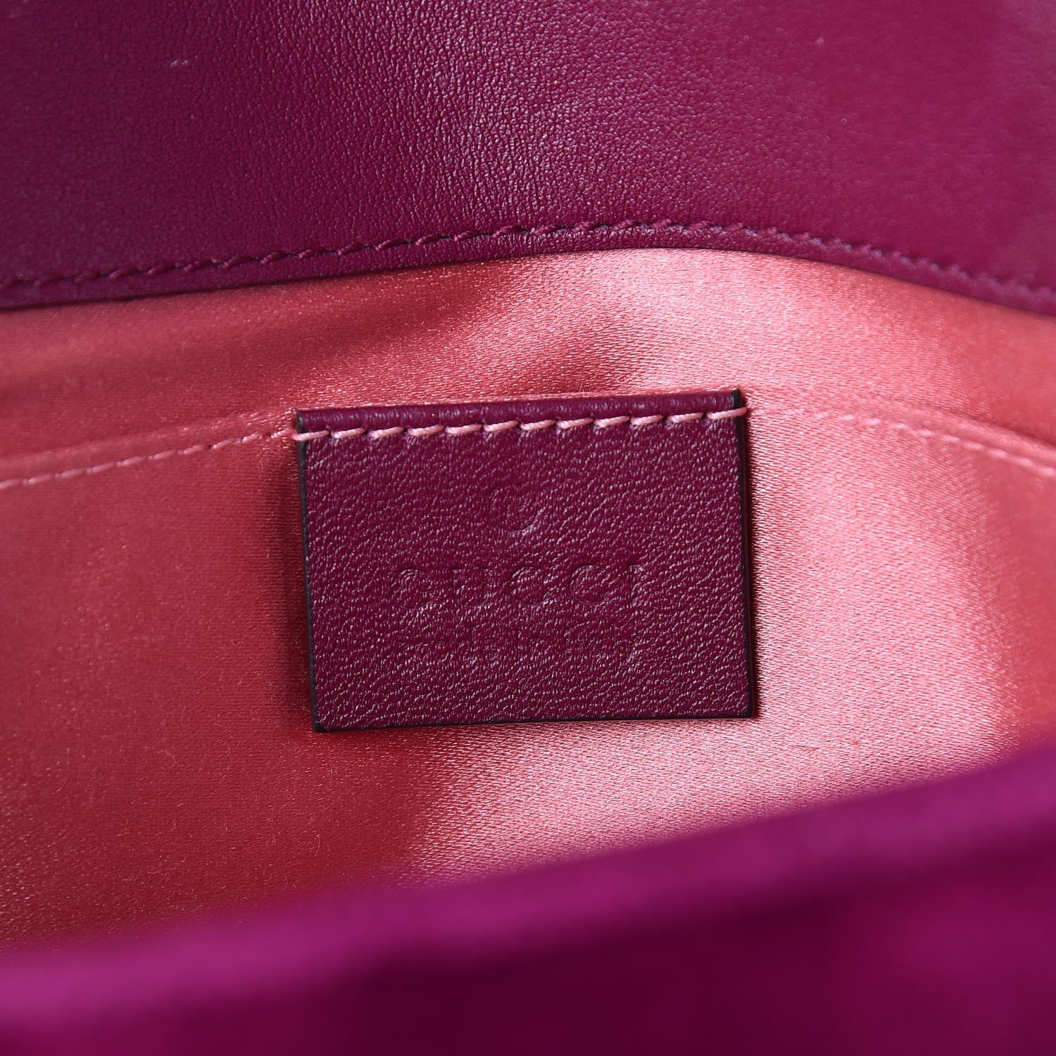 Gucci Velvet Matelasse Mini GG Marmont Shoulder Bag Fuchsia Violet Cyclamen 6 of 8