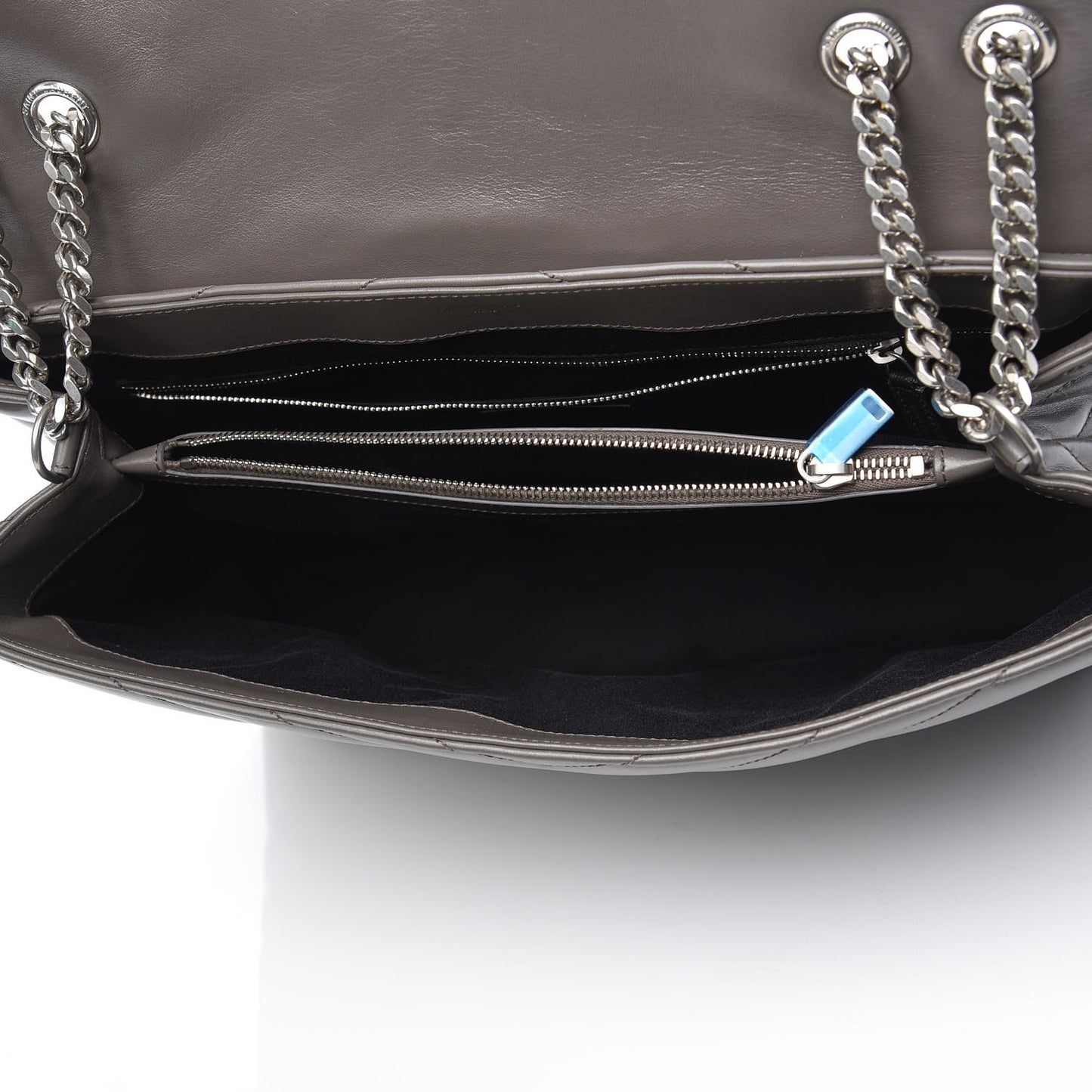 Calfskin Y Quilted Monogram Large Loulou Chain Satchel Earth