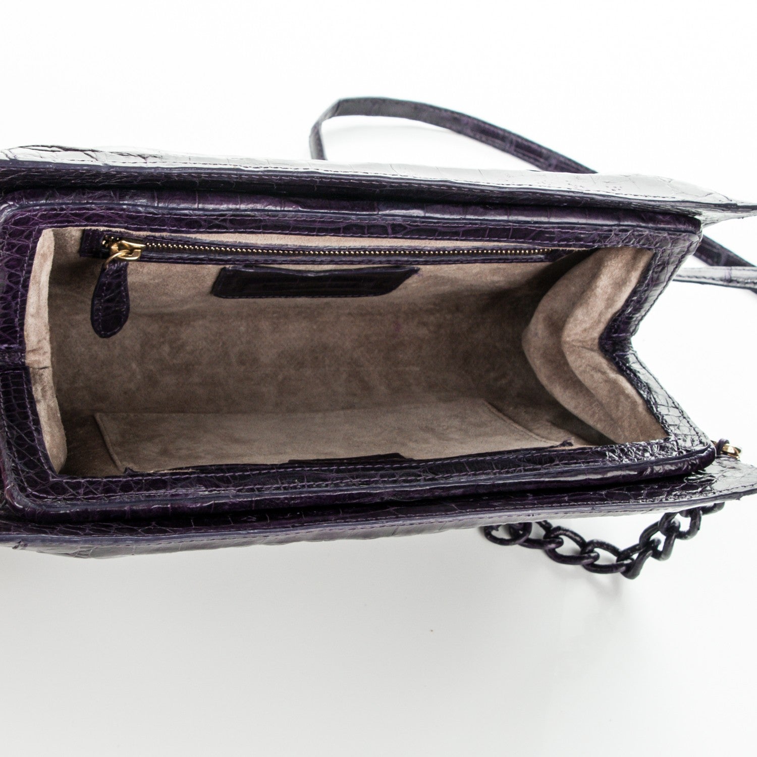 Nancy Gonzalez Crocodile Clutch Purple 5 of 6