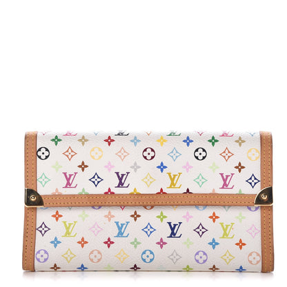 Louis Vuitton Monogram Multicolor Porte Tresor International Wallet White 1 of 11