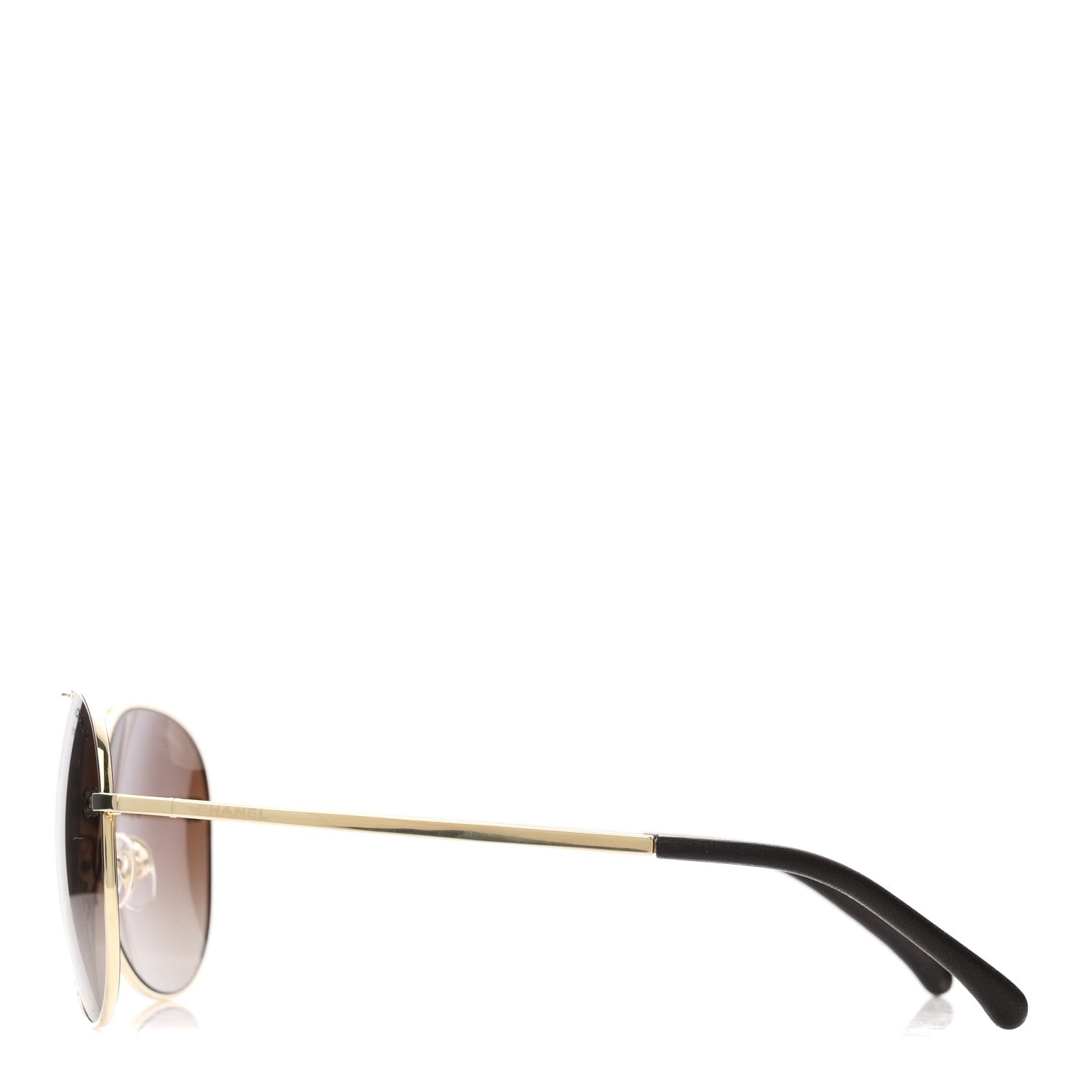Chanel Aviator CC Sunglasses 4189-T-Q Gold 3 of 8