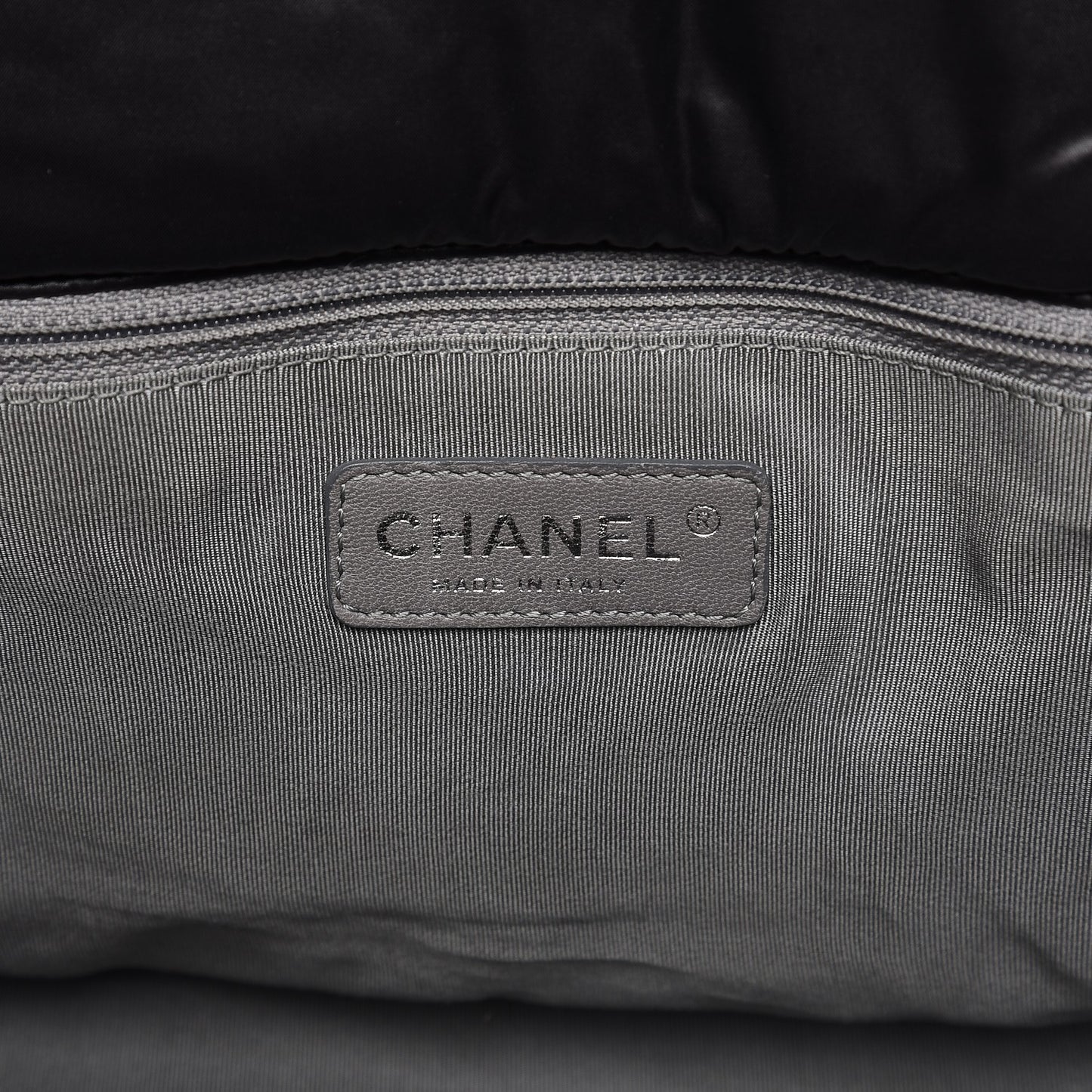 Nylon Quilted Tweed Stitch Bubble Flap Black