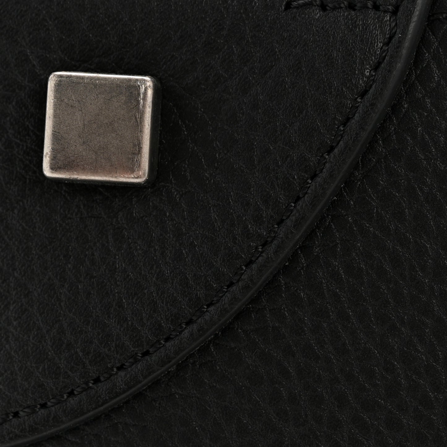 Drummed Calfskin Mini Luggage Black