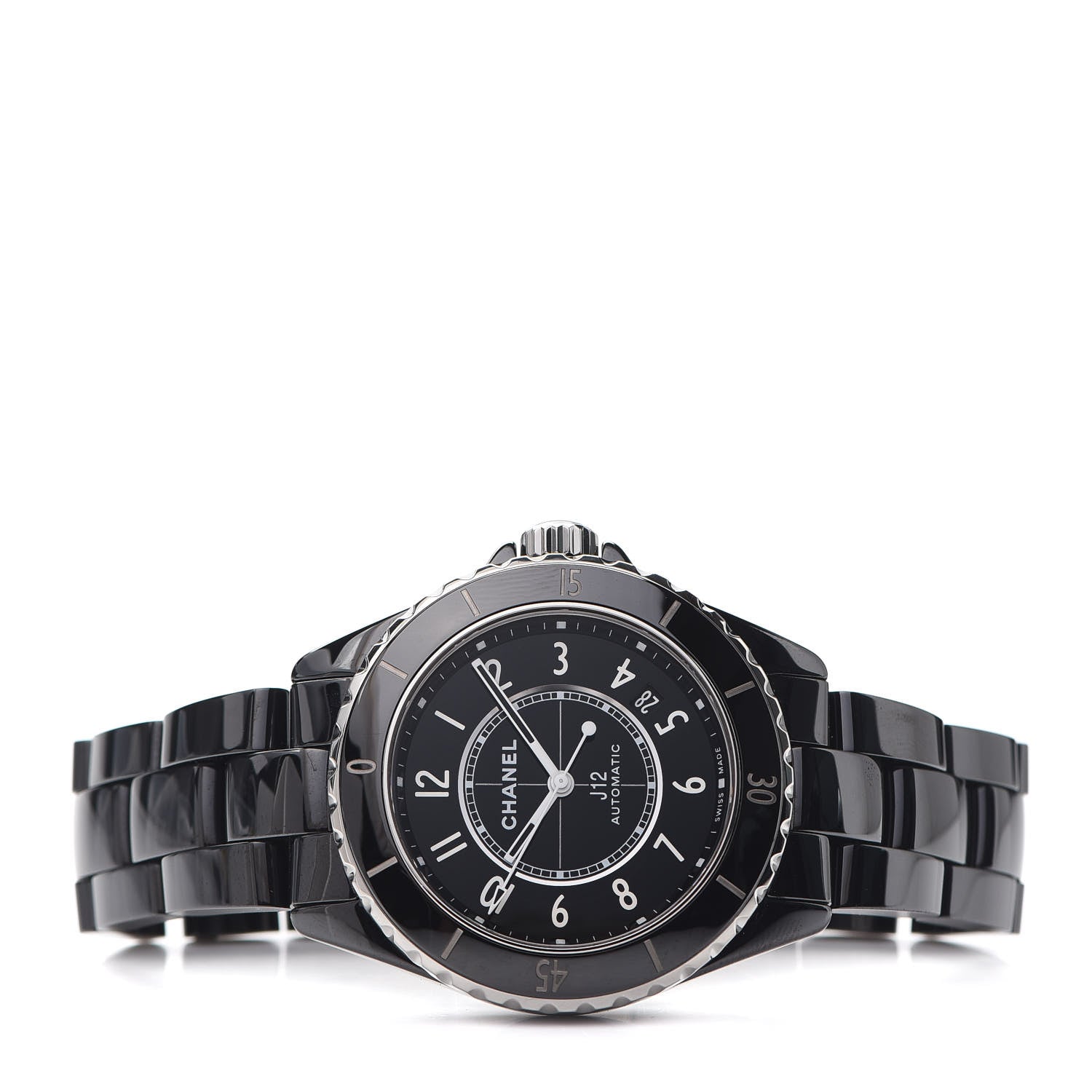 Chanel Stainless Steel Ceramic 38mm J12 Automatic Watch Black 2 of 6