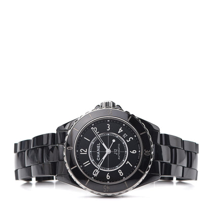 Chanel Stainless Steel Ceramic 38mm J12 Automatic Watch Black 2 of 6