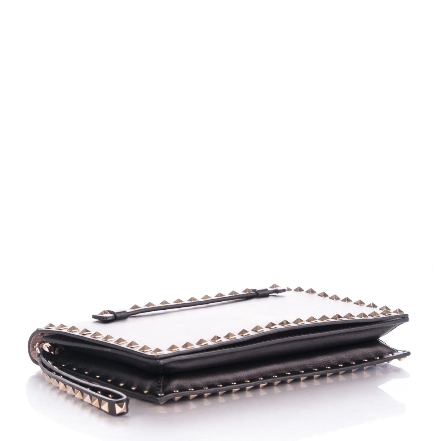 Nappa Rockstud Wristlet Clutch Black