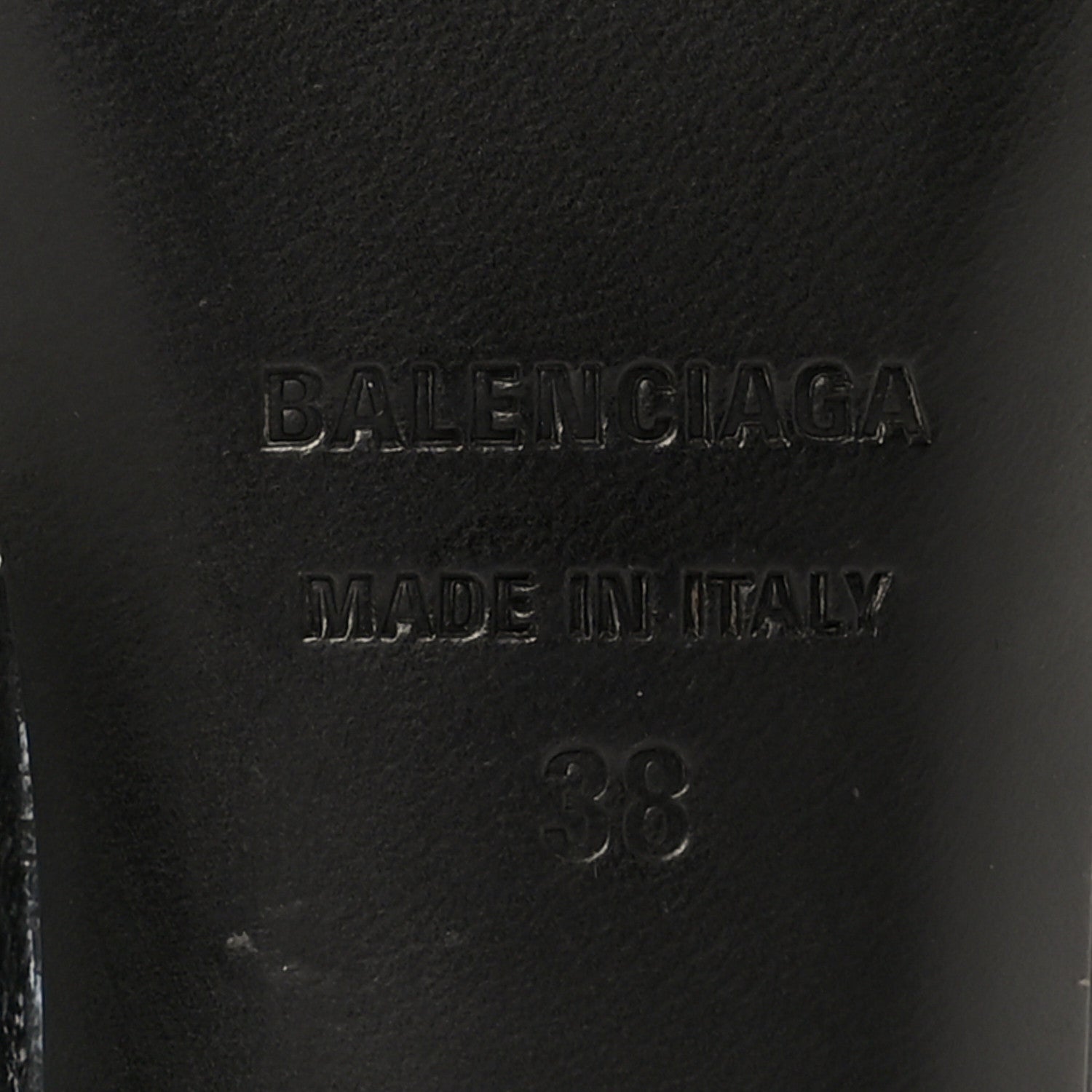 Balenciaga Agneau Arena Cagole 50mm Slide Sandals 38 Black 8 of 9