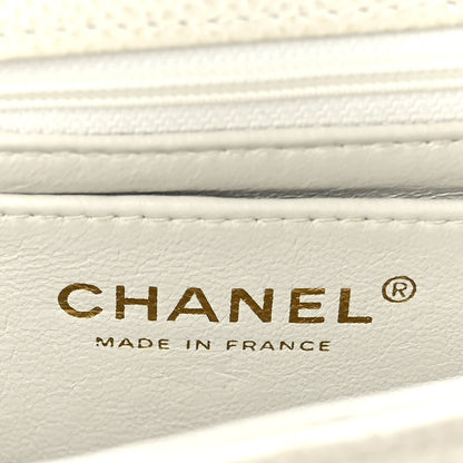 Chanel Caviar Quilted Mini Square Flap White 6 of 9