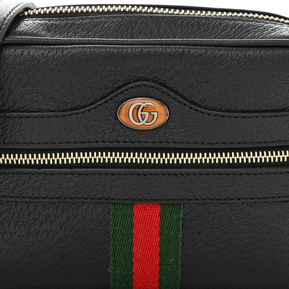 Gucci Calfskin Web Mini Ophidia Shoulder Bag Black 8 of 11
