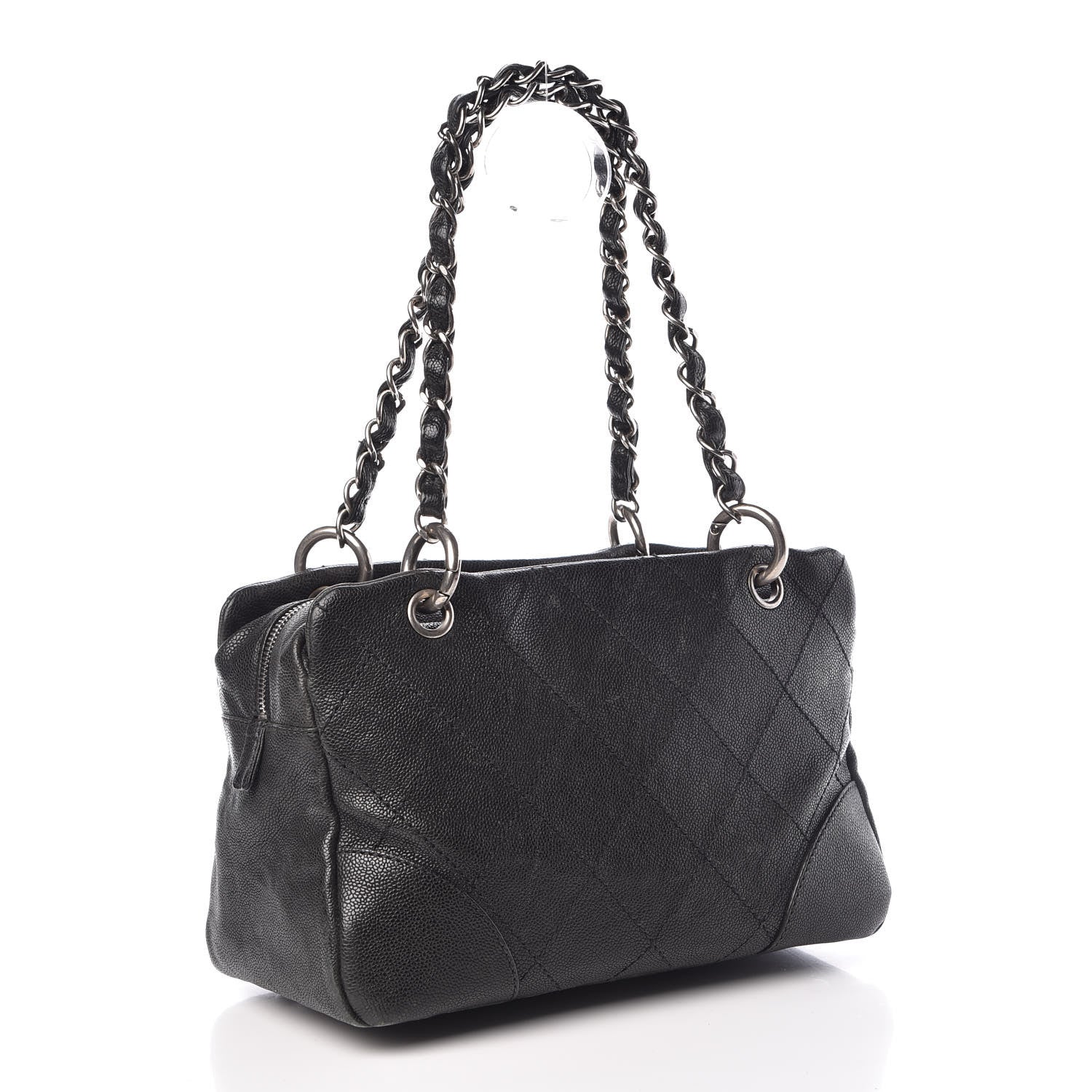 Chanel Distressed Caviar Outdoor Ligne Tote Black 3 of 11