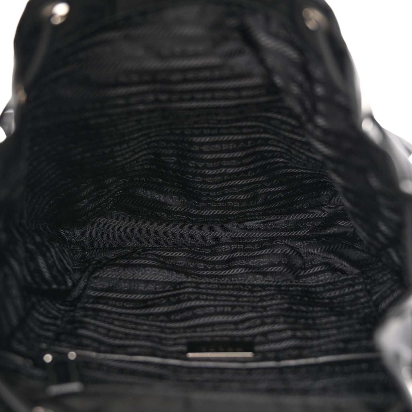 Tessuto Nylon Saffiano Small Backpack Black