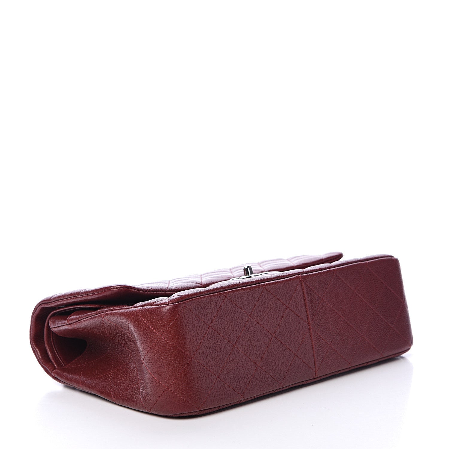 Chanel Caviar Quilted Jumbo Double Flap Dark Red 3 of 17