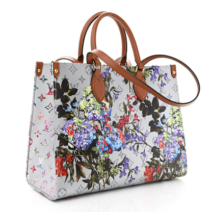 Louis Vuitton Metallic Monogram LV Garden OnTheGo MM Silver 3 of 9