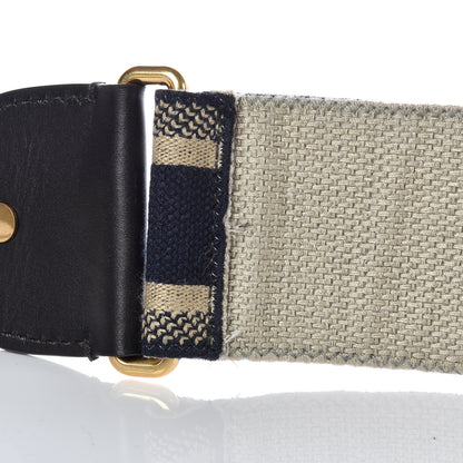 Christian Dior Canvas Embroidered Shoulder Strap Blue 6 of 7