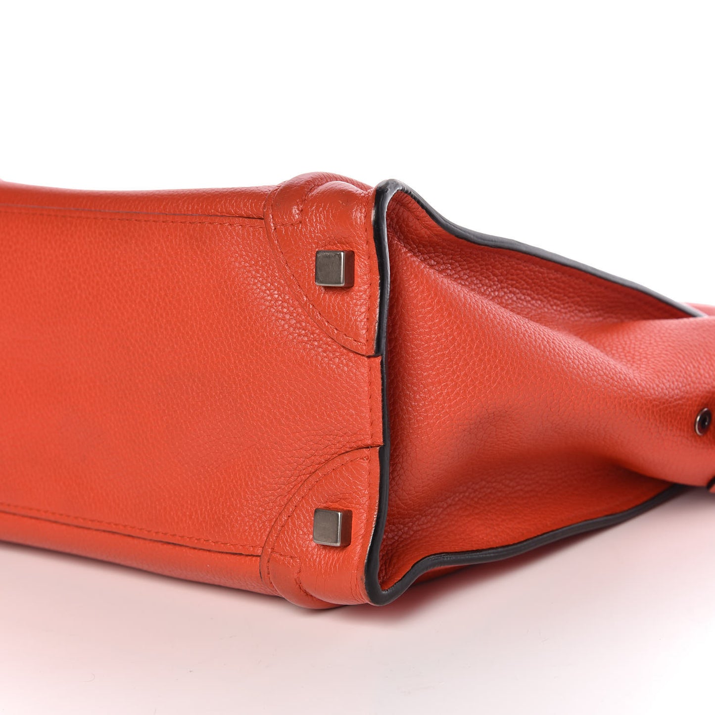 Pebbled Calfskin Micro Luggage Red