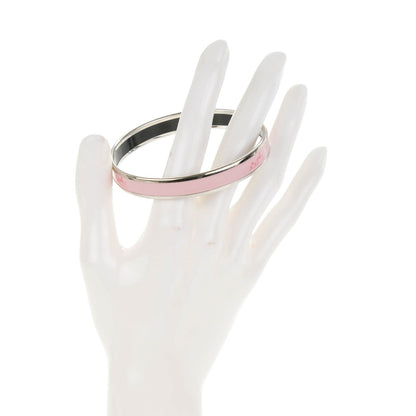 Hermes Enamel Printed Narrow Caleche Bracelet 70 Rose Dragee 2 of 5