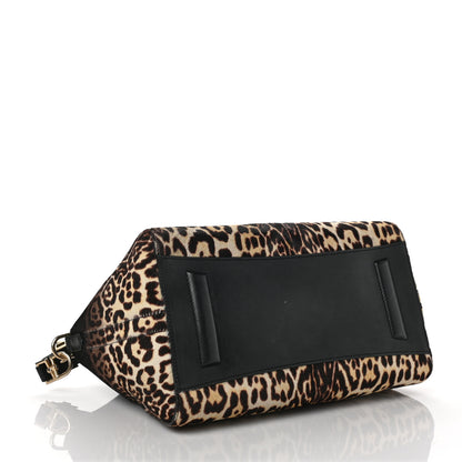 Givenchy Pony Hair Smooth Calfskin Leopard Print Antigona Black 3 of 7