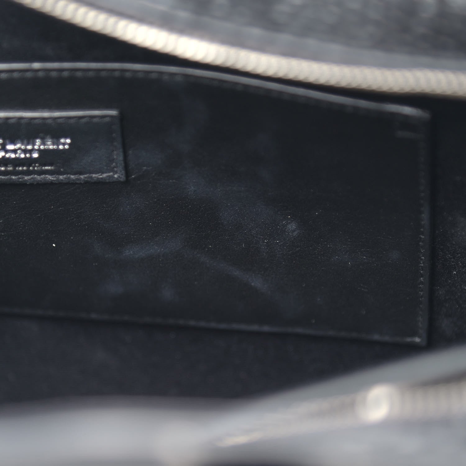 Saint Laurent Croc Calfskin Embossed Medium Uptown Tote Black 11 of 12