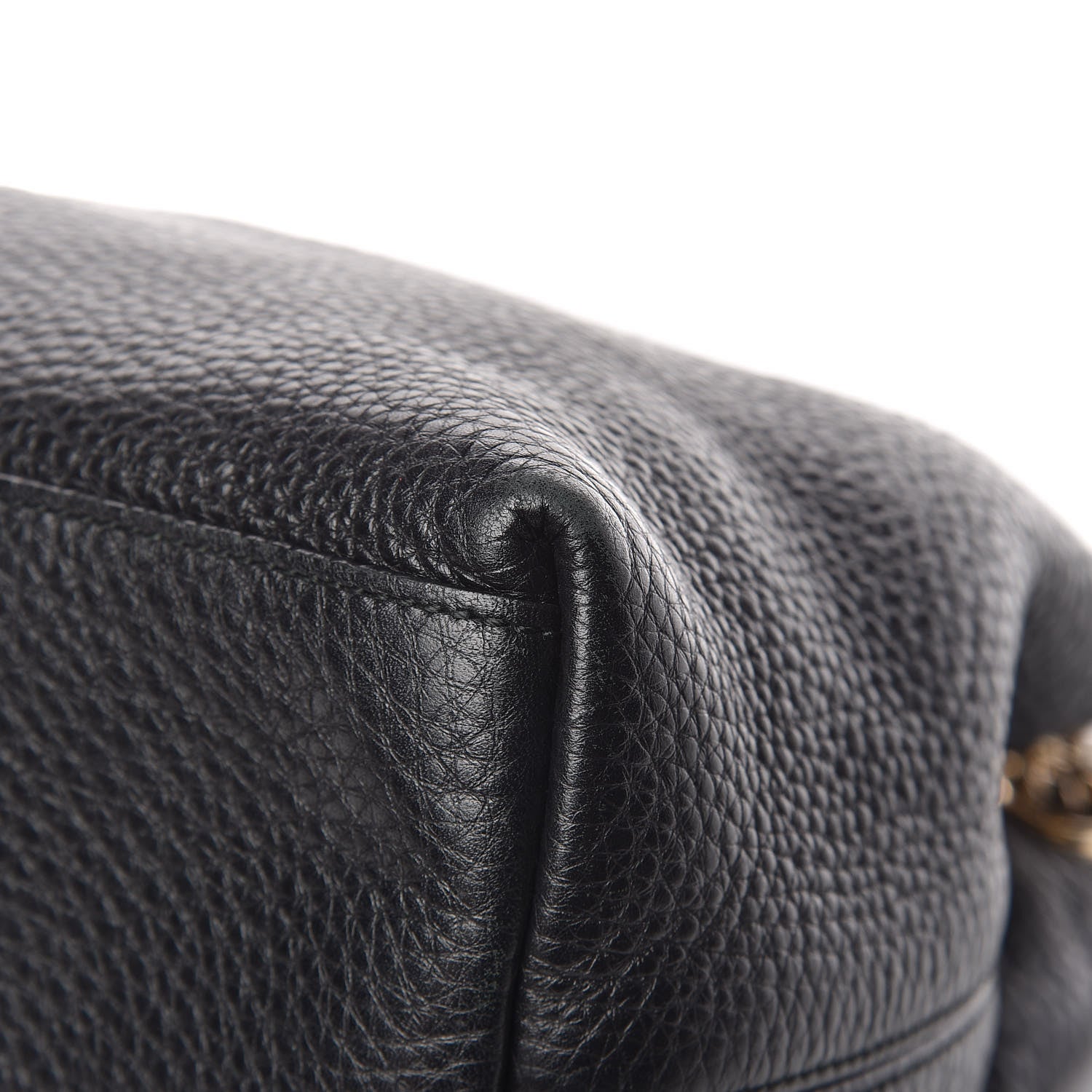 Gucci Pebbled Calfskin Medium Soho Chain Shoulder Bag Black 13 of 15