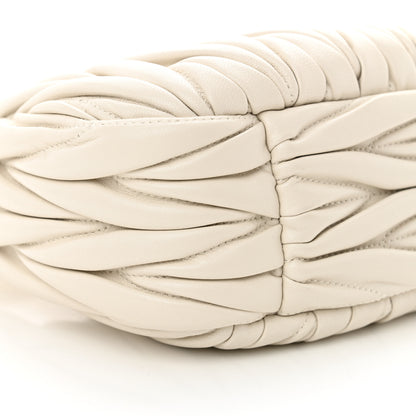Miu Miu Nappa Matelasse Small Wander Hobo White 9 of 10