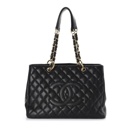 Chanel Caviar Quilted Grand Shopping Tote GST Black 1 of 10