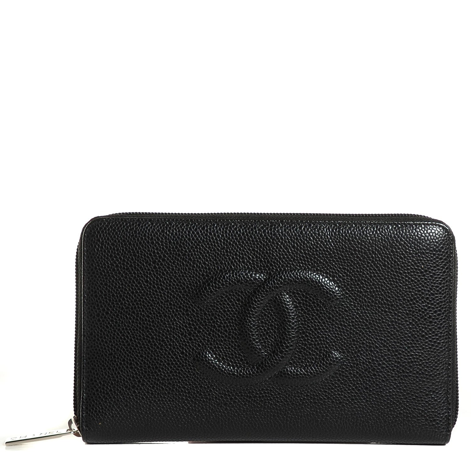 Chanel Caviar Large Timeless CC Zip Around Wallet Black 1 of 8
