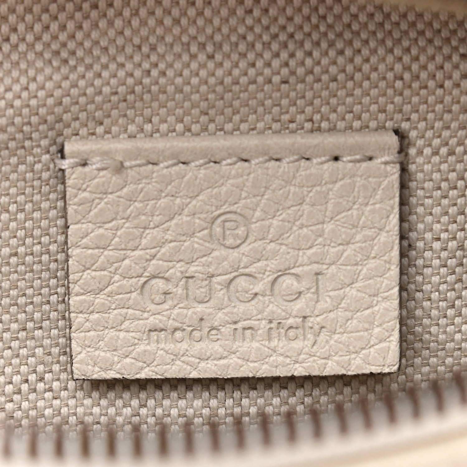 Gucci Grained Calfskin Small Logo Belt Bag White 6 of 11