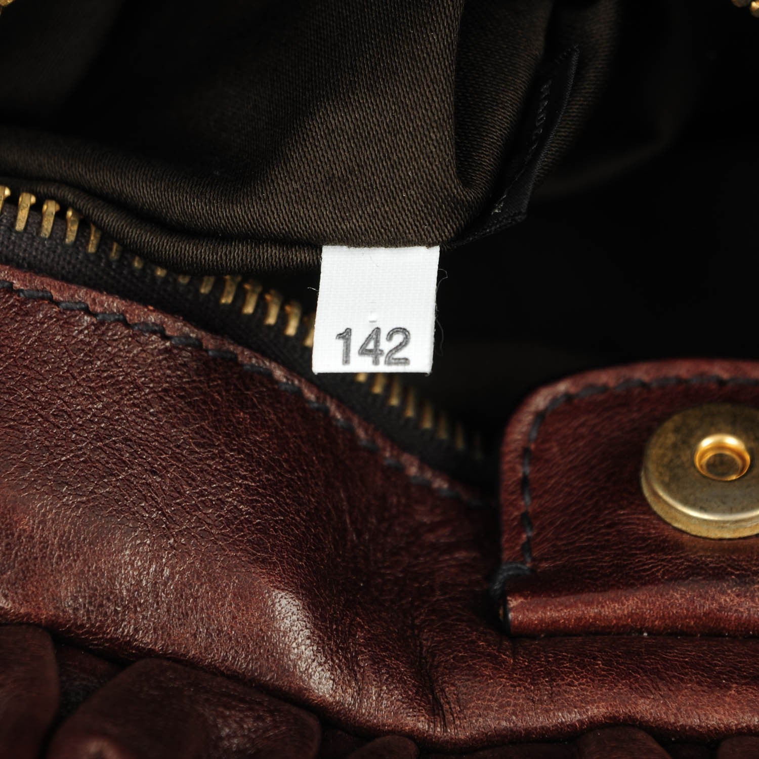 Miu Miu Vitello Lux Gathered Shopper Tote Brown 7 of 7