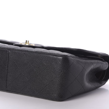 Chanel Caviar Quilted Jumbo Double Flap Black 7 of 10