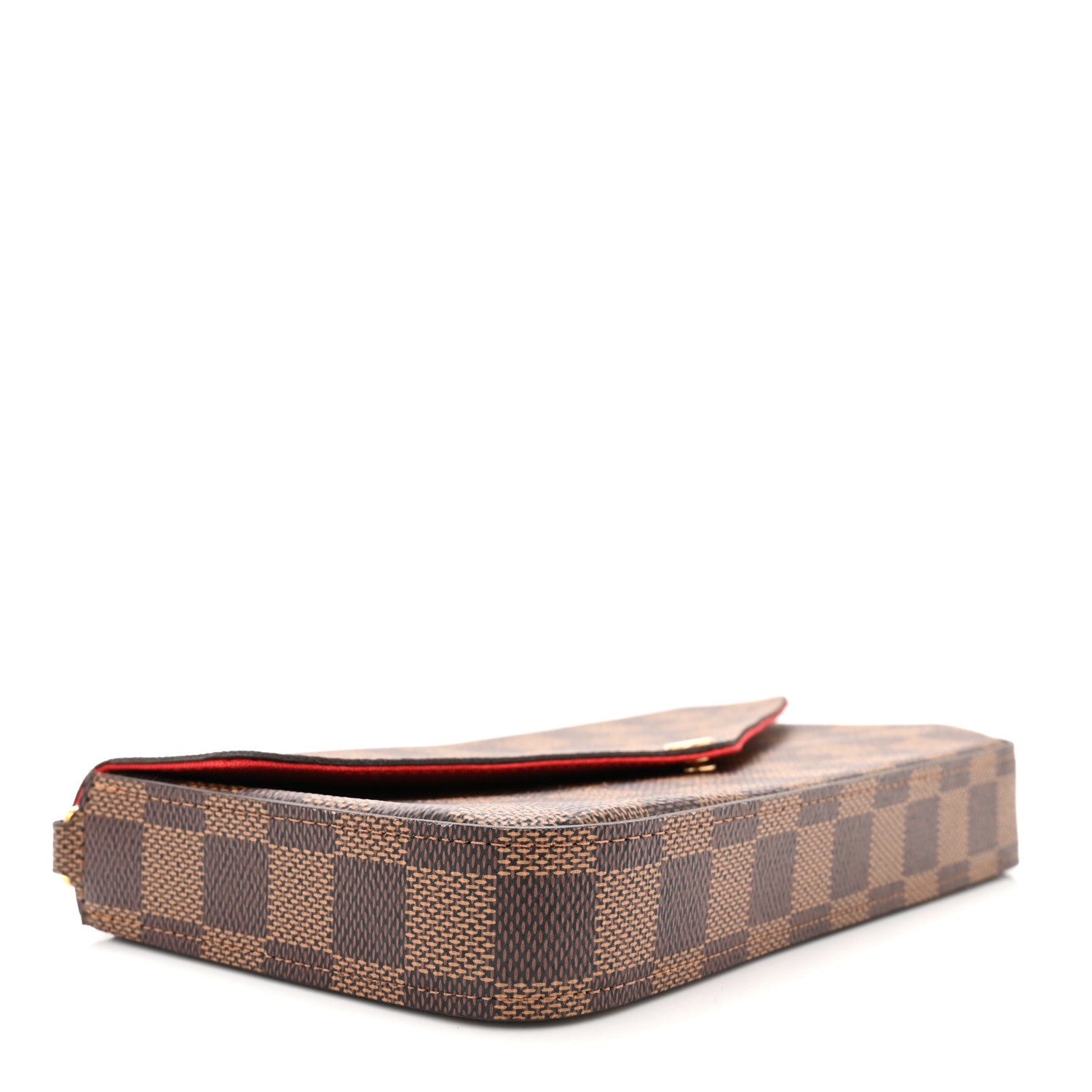 Louis Vuitton Damier Ebene Pochette Felicie Chain Wallet 5 of 12