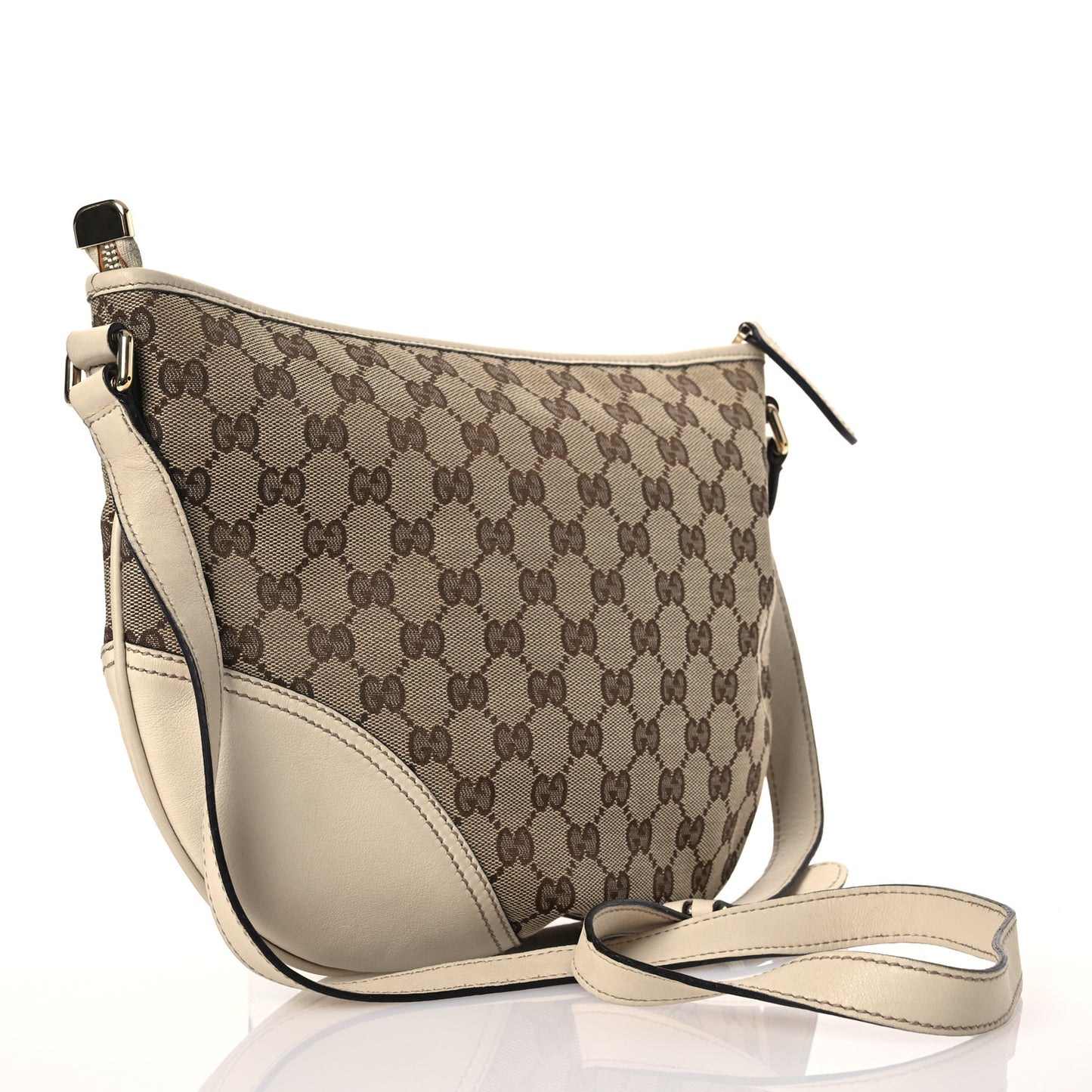 Monogram Medium New Britt Half Moon Hobo White