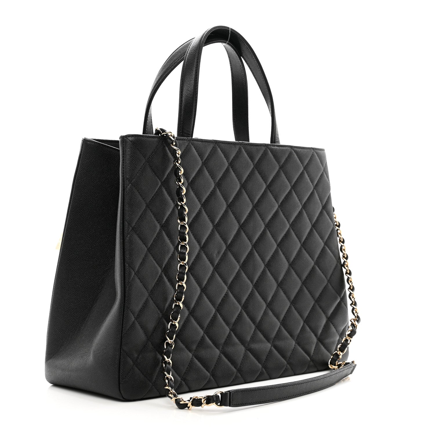 Chanel Caviar Quilted Large Business Affinity Shopping Bag Black 3 of 10