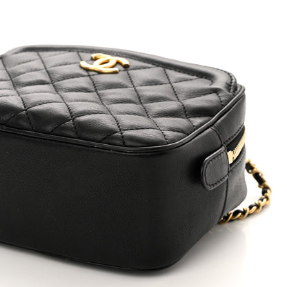 Chanel Calfskin Quilted CC Small Vanity Case Black 10 of 10