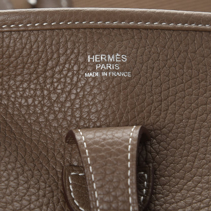Hermes Taurillon Clemence Evelyne III PM Etoupe 6 of 9