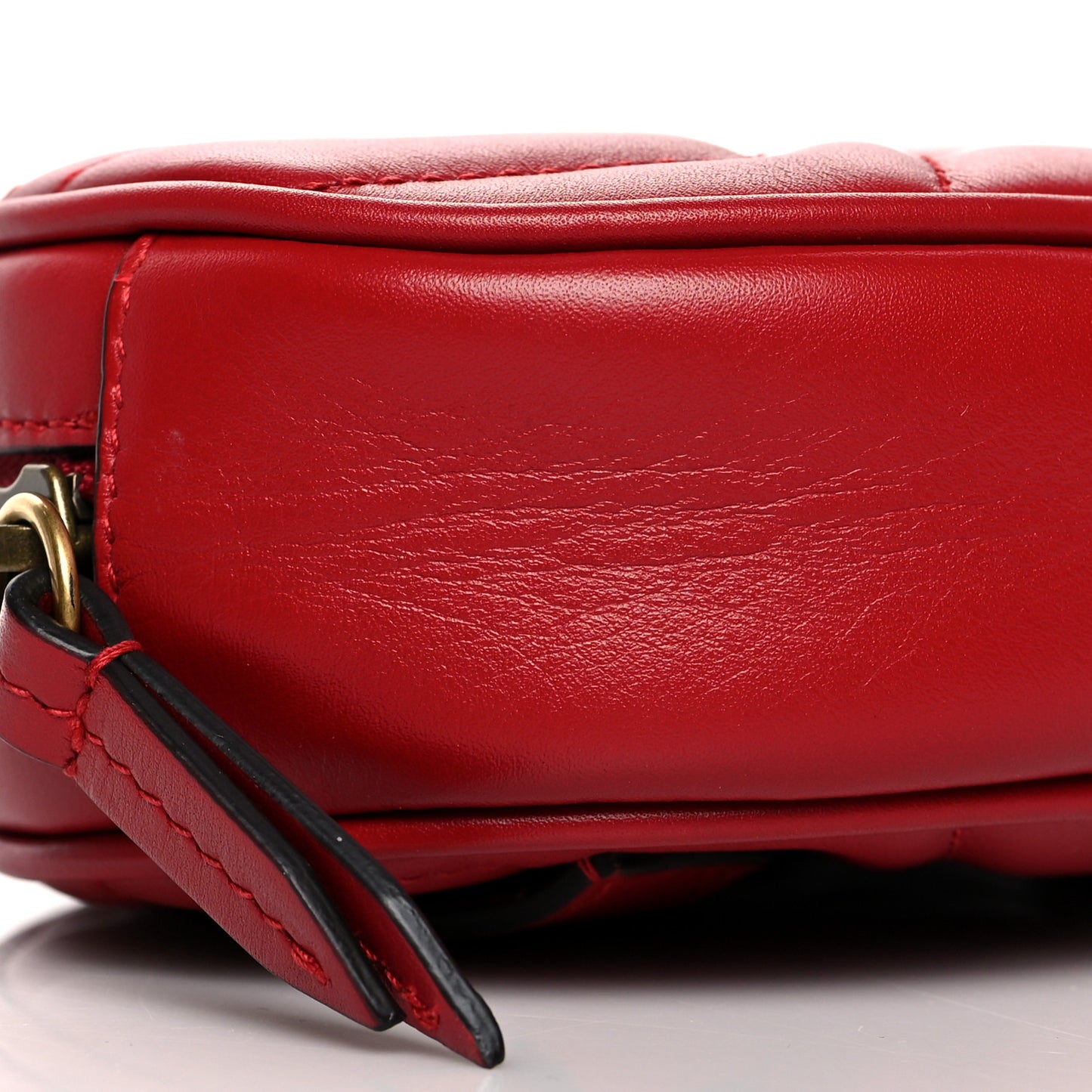 Calfskin Matelasse GG Marmont Belt Bag 85 34 Hibiscus Red